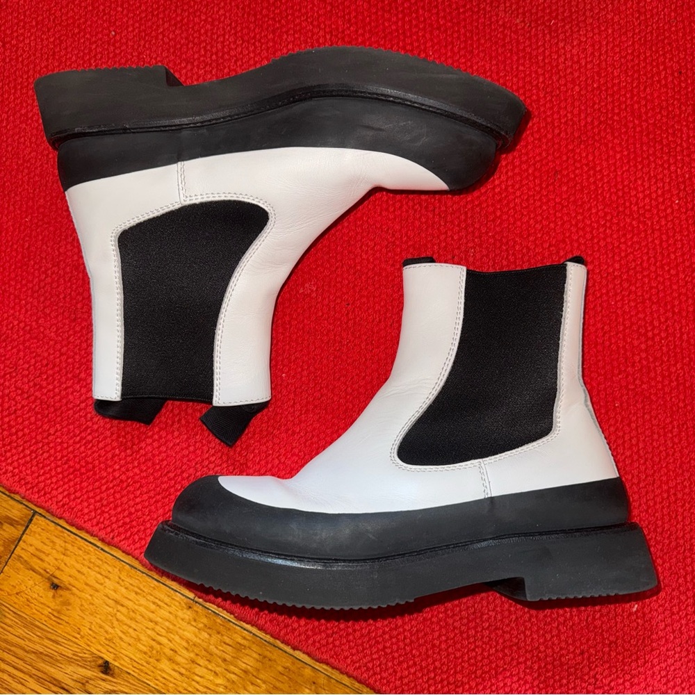 Celine White Country Boots View 4